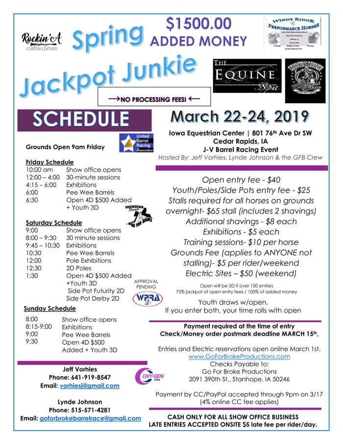 Jackpot Junkie - Spring Opener flyer